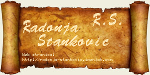 Radonja Stanković vizit kartica